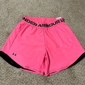 Pink Under Armour shorts